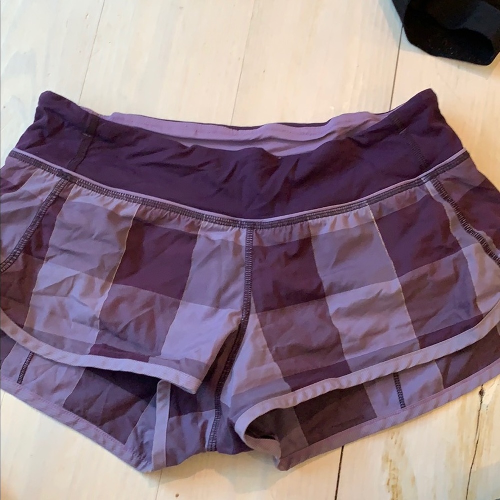 Checkered lulu shorts